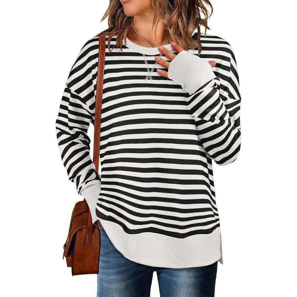 Women's Oversized Sweatshirt Long Sleeve Crewneck Casual Fall Lightweight